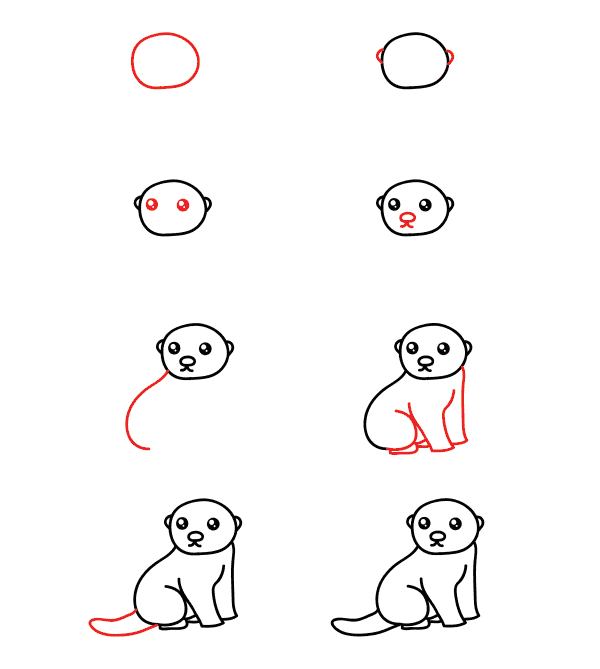 Cute otter Drawing Ideas