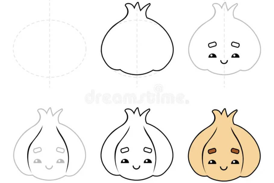 How to draw Garlic idea (3)