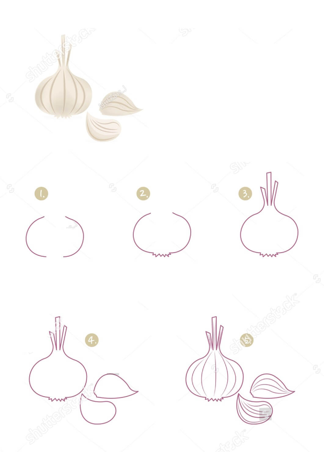 How to draw Garlic idea (8)