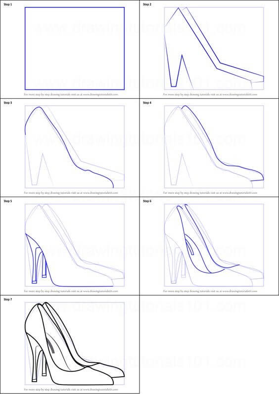 How to draw High heels idea (1)