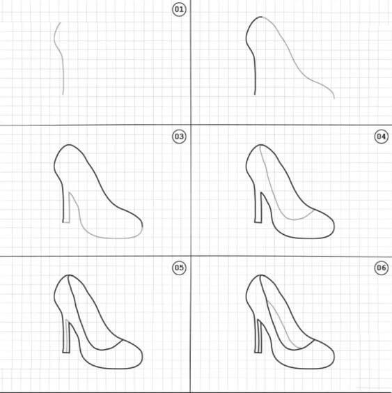 How to draw High heels idea (3)