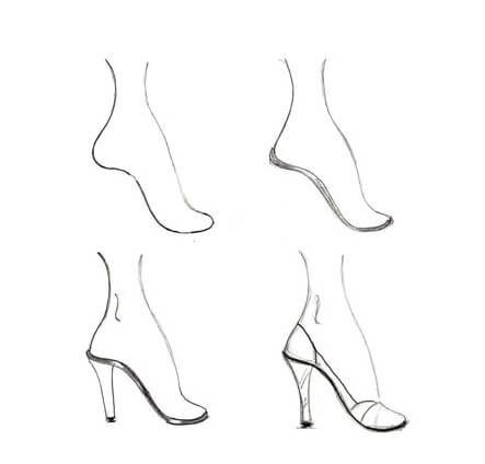 How to draw High heels idea (4)