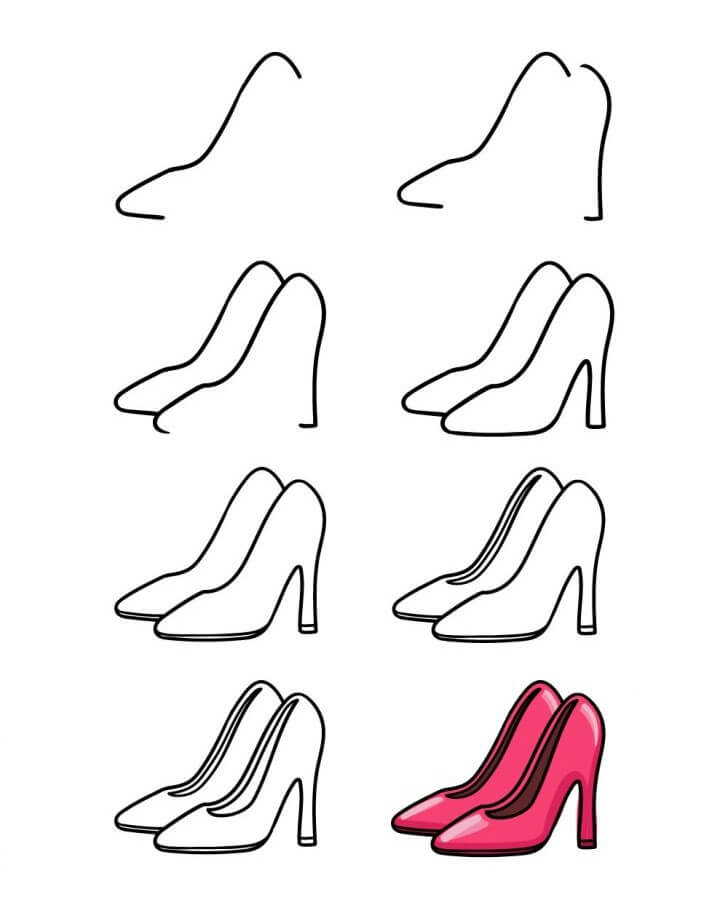 How to draw High heels idea (5)