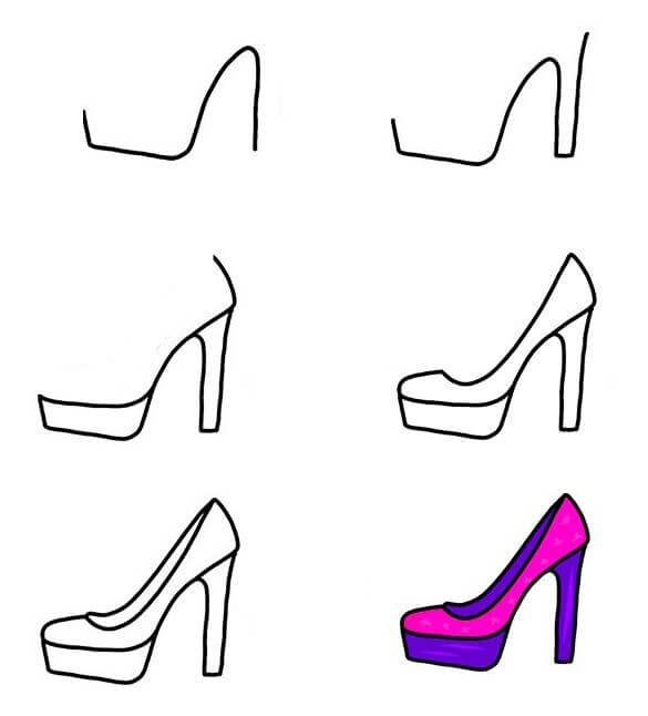 How to draw High heels idea (6)