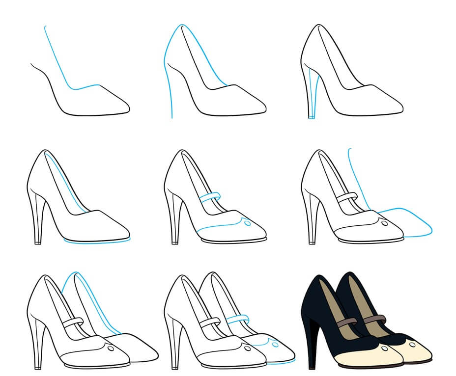 How to draw High heels idea (8)