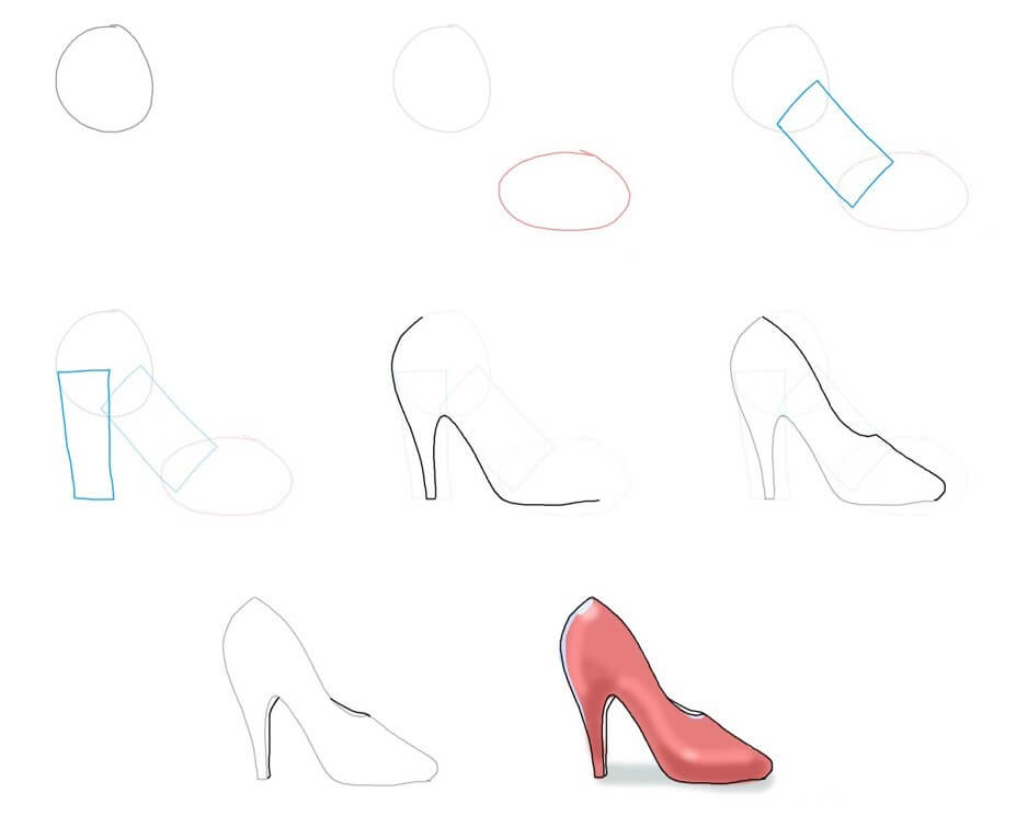 How to draw High heels idea (9)