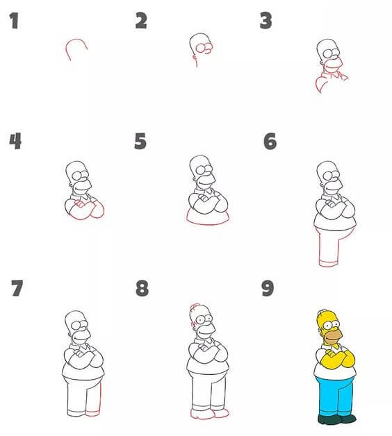 Homer Simpson (6) Drawing Ideas