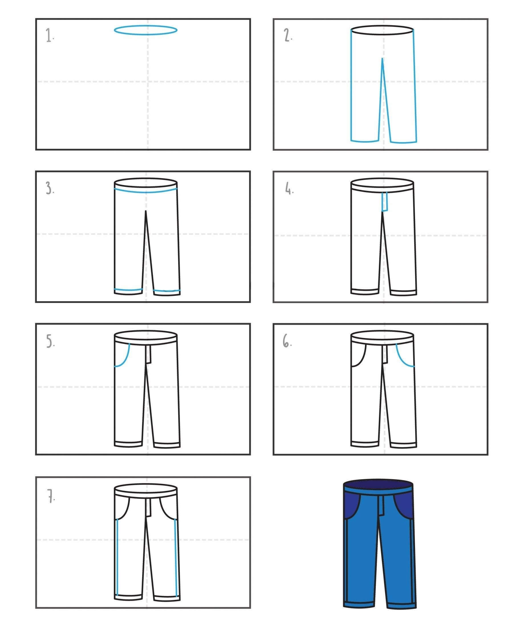 How to draw Jeans idea (10)