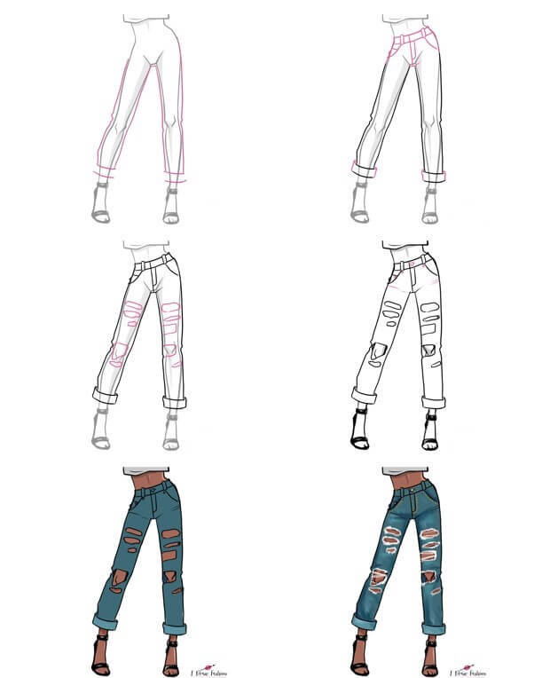 Jeans idea (13) Drawing Ideas