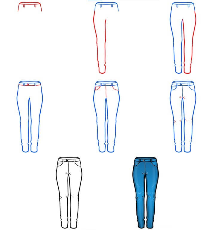 How to draw Jeans idea (15)