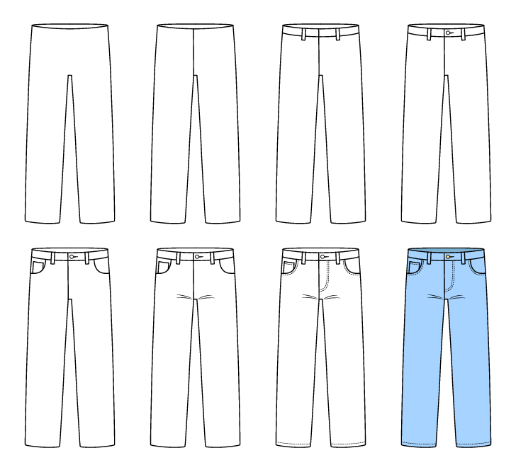 How to draw Jeans idea (17)