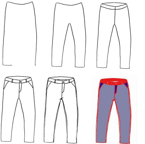 How to draw Jeans idea (2)