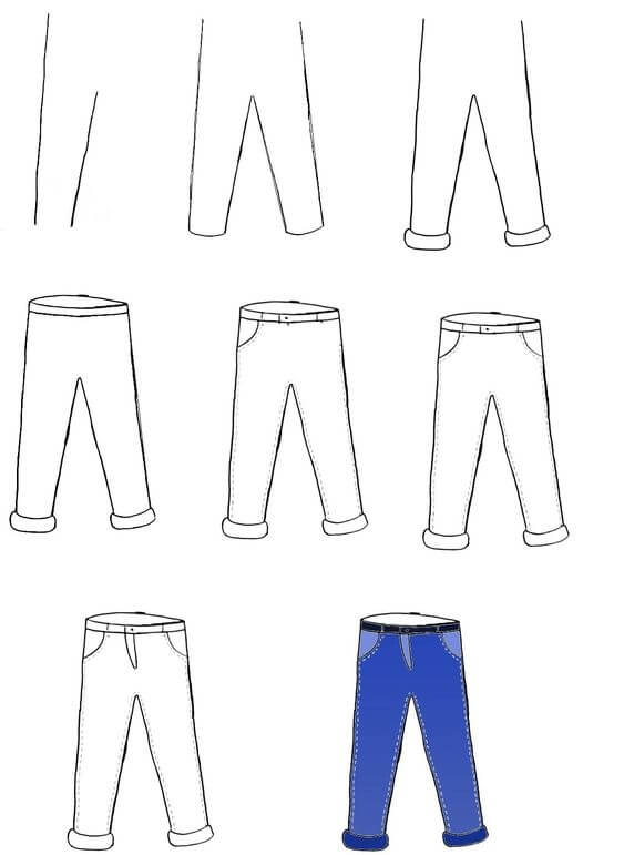 How to draw Jeans idea (5)