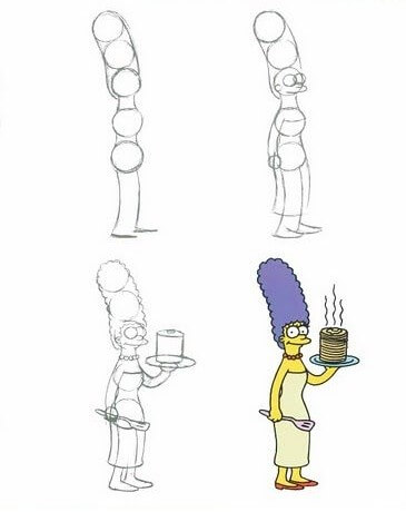 How to draw Marge Simpson (6)