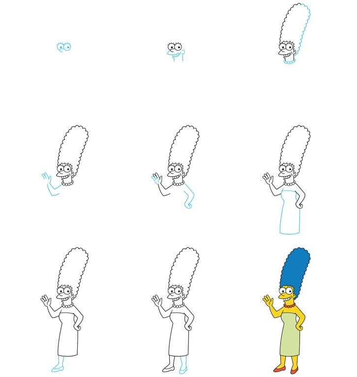 Marge Simpson (8) Drawing Ideas