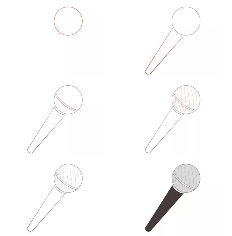 How to draw Microphone idea (7)