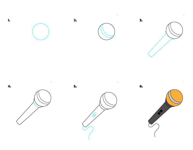 Microphone simple (1) Drawing Ideas