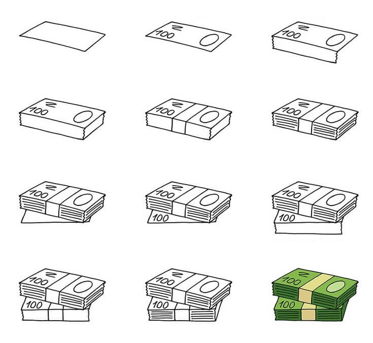 How to draw Money idea (3)