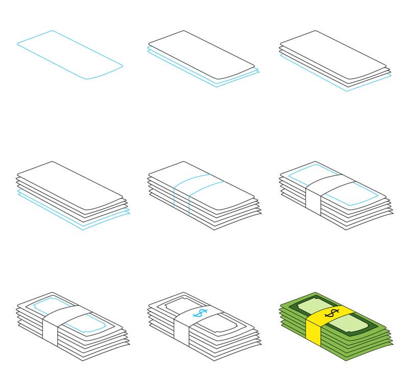 How to draw Money idea (8)