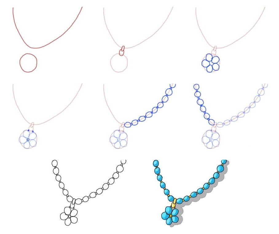 Necklace idea (12) Drawing Ideas