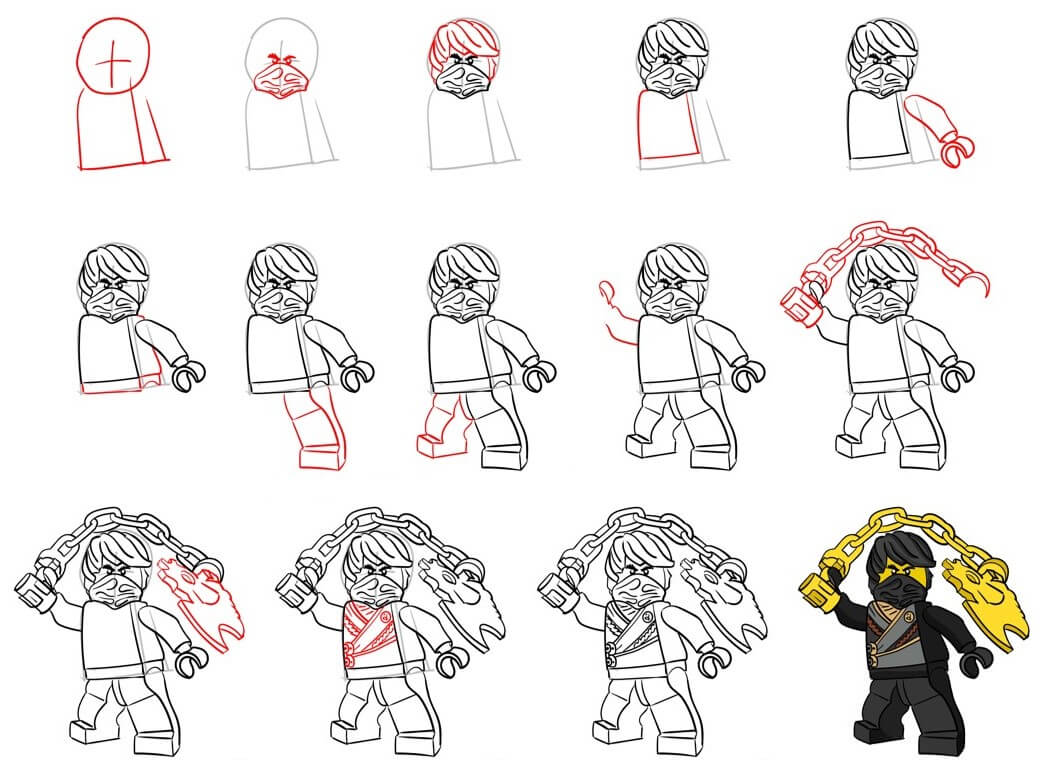 How to draw Ninja go idea (11)