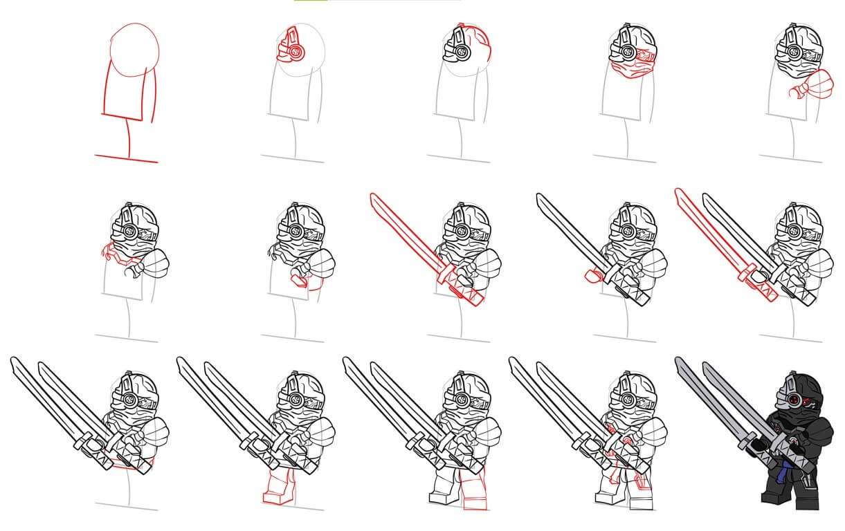 How to draw Ninja go idea (16)