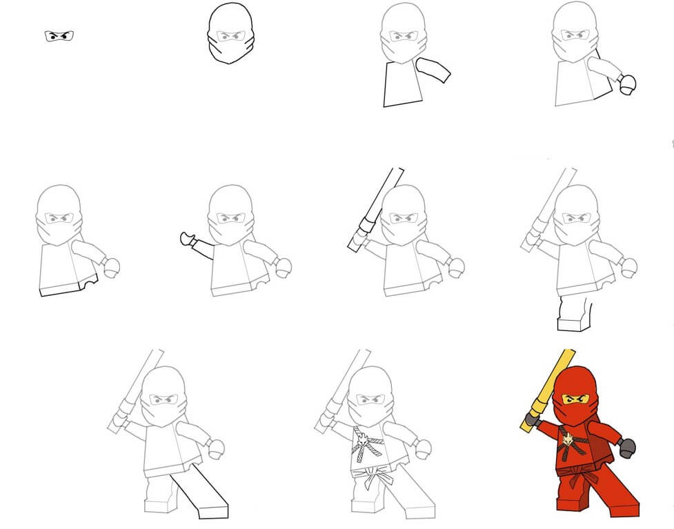 How to draw Ninja go idea (18)