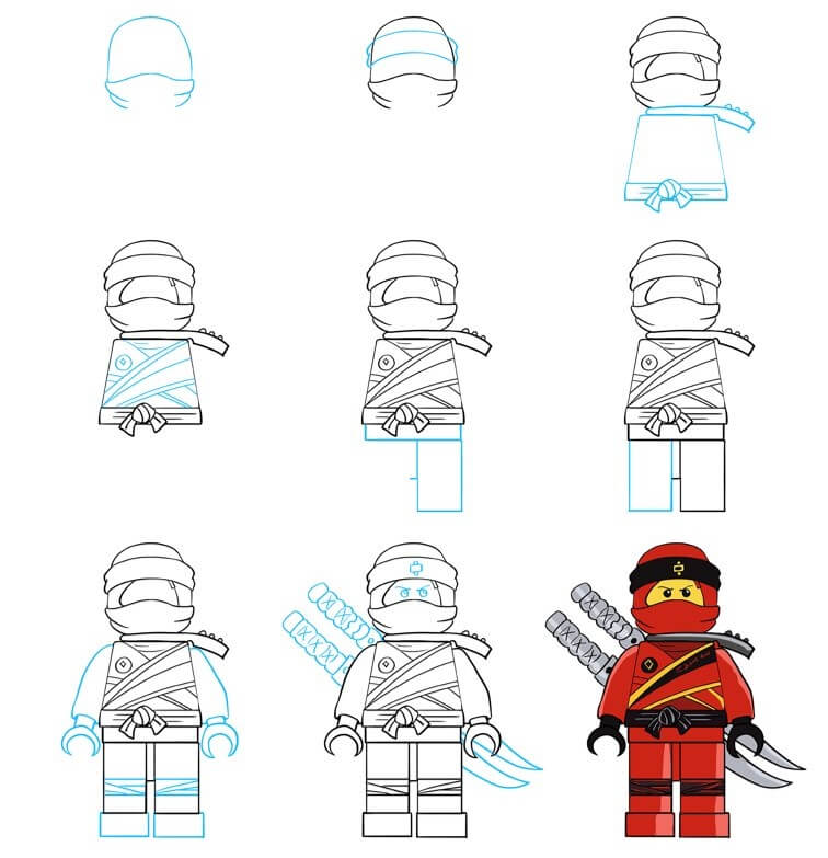 How to draw Ninja go idea (5)