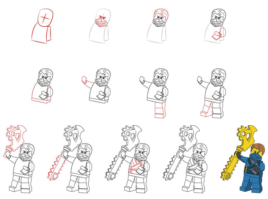 How to draw Ninja go idea (9)