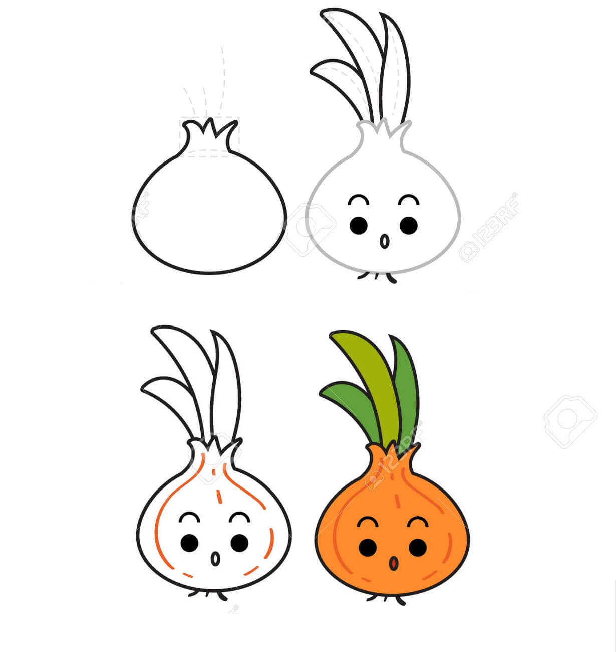 How to draw Onion idea (1)