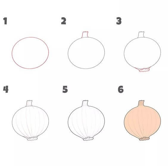 How to draw Onion idea (3)