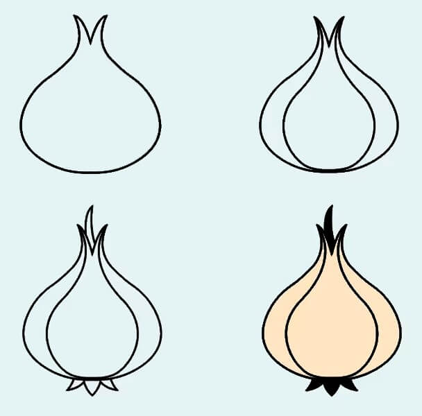 How to draw Onion idea (5)