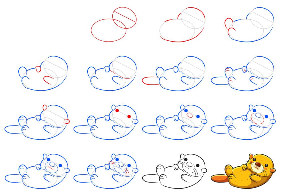 How to draw Otter idea (13)