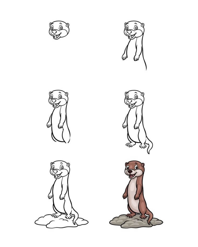 How to draw Otter idea (14)