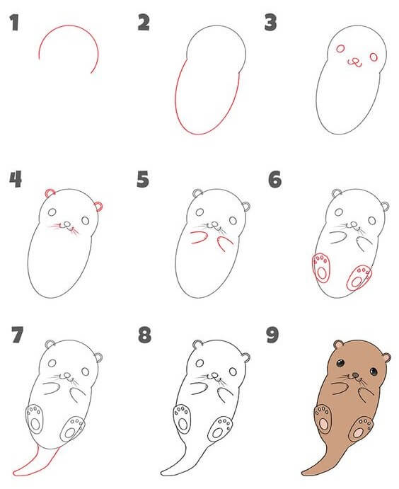 Otter idea (17) Drawing Ideas