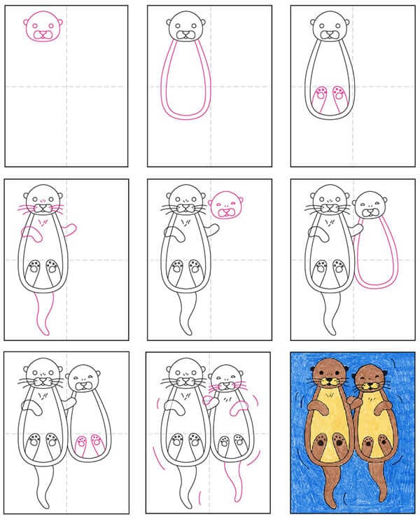 How to draw Otter idea (18)