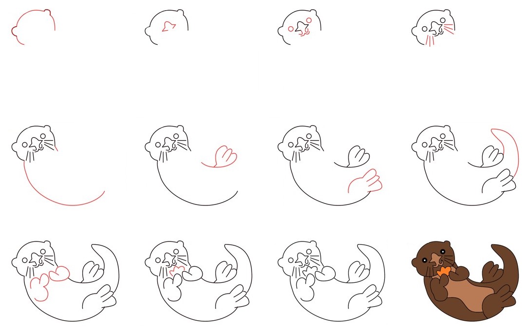 How to draw Otter idea (19)