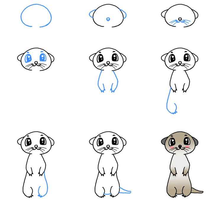 How to draw Otter idea (7)