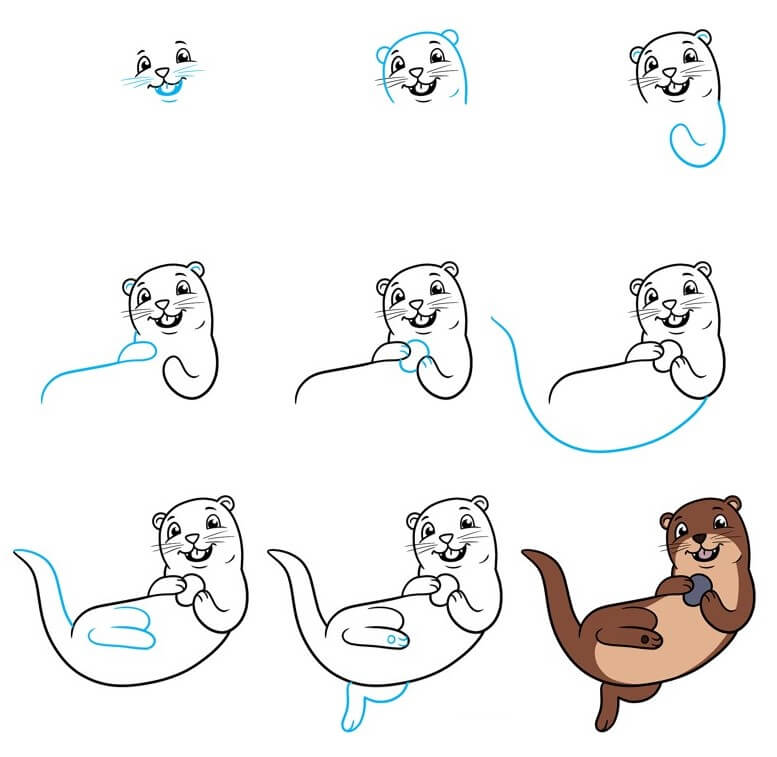 Otter Drawing Ideas