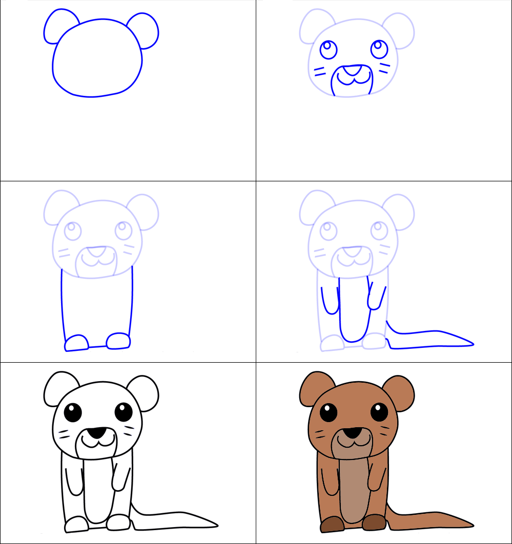 How to draw Otter simple (1)