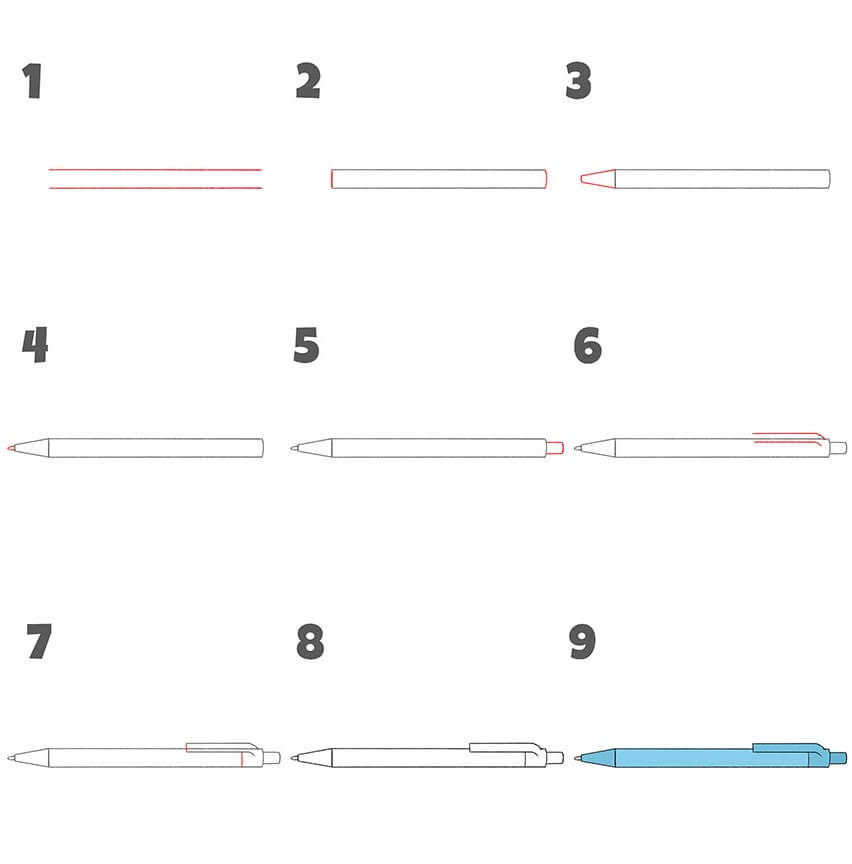 How to draw Pen idea (4)