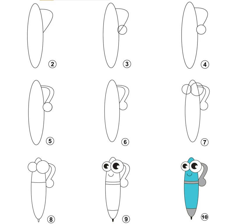 How to draw Pen idea (8)