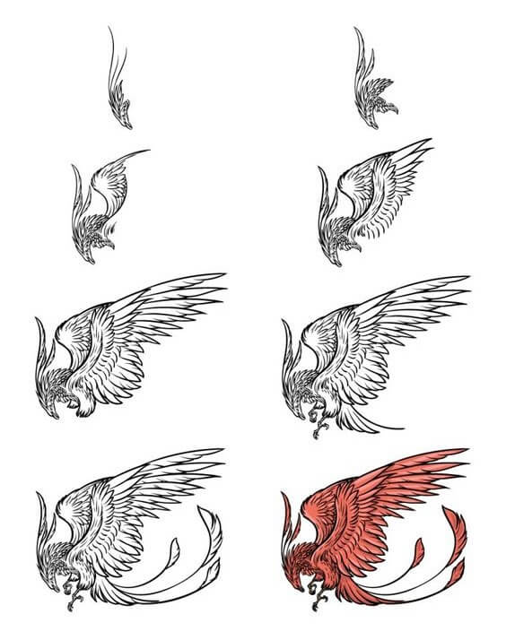 How to draw Phoenix idea (2)