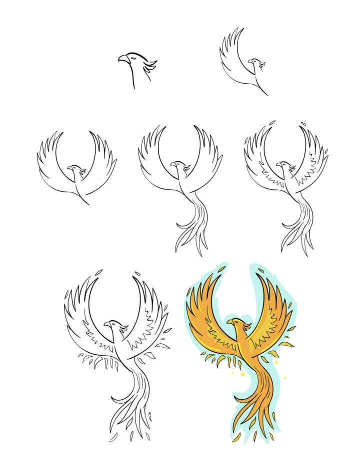 How to draw Phoenix idea (5)