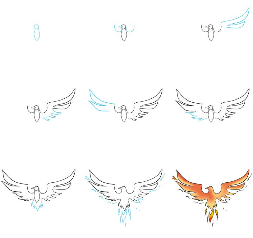 How to draw Phoenix idea (6)