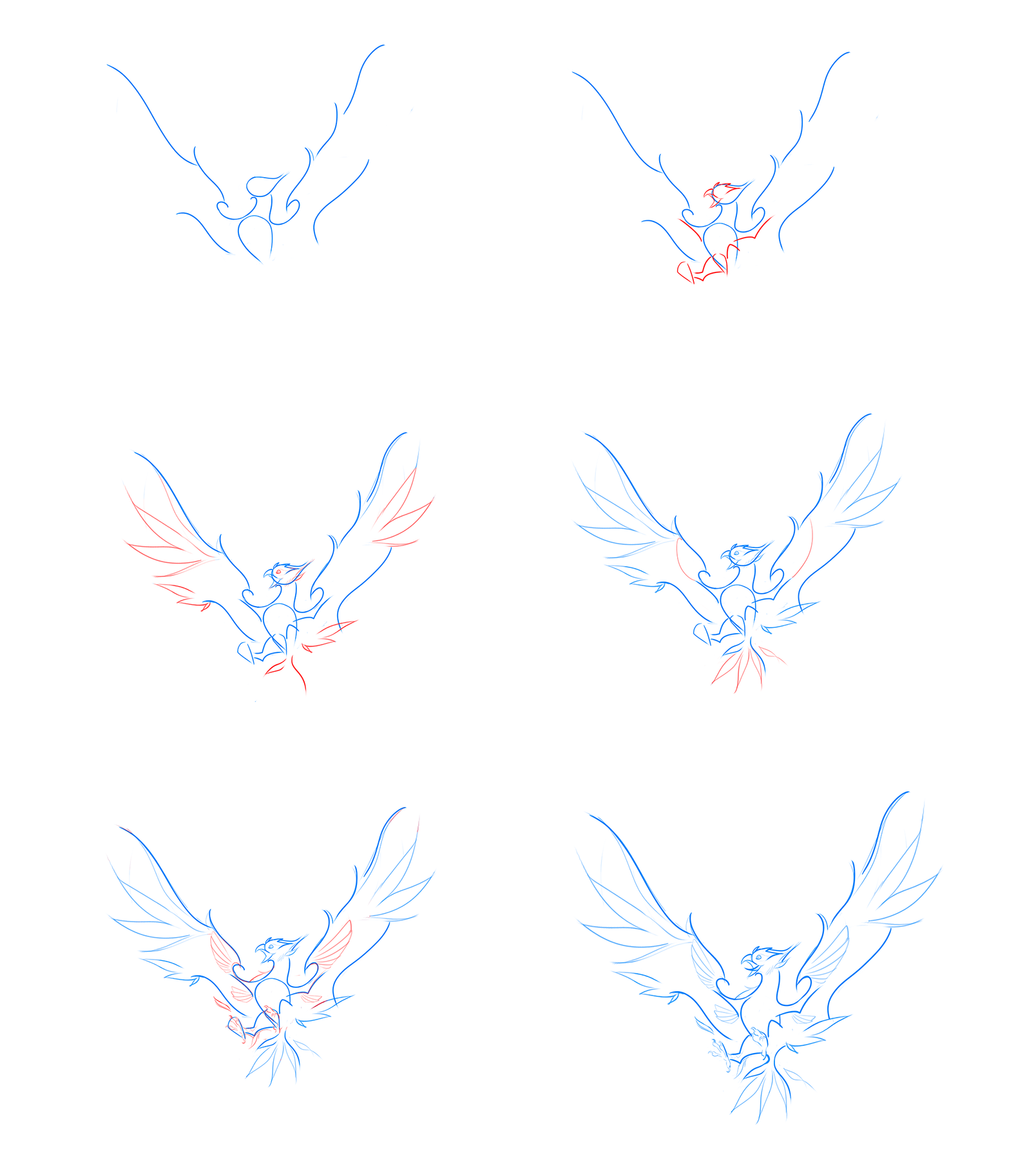 How to draw Phoenix simple (2)