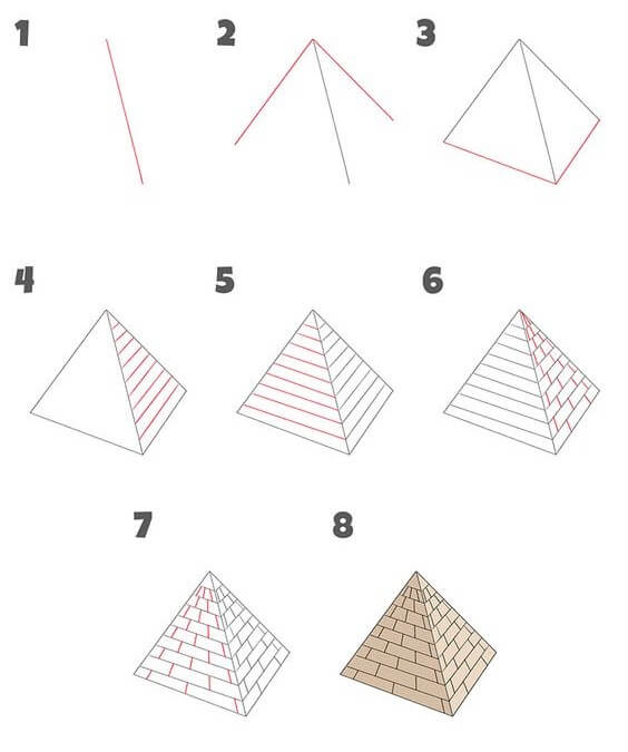 How to draw Pyramid idea (1)