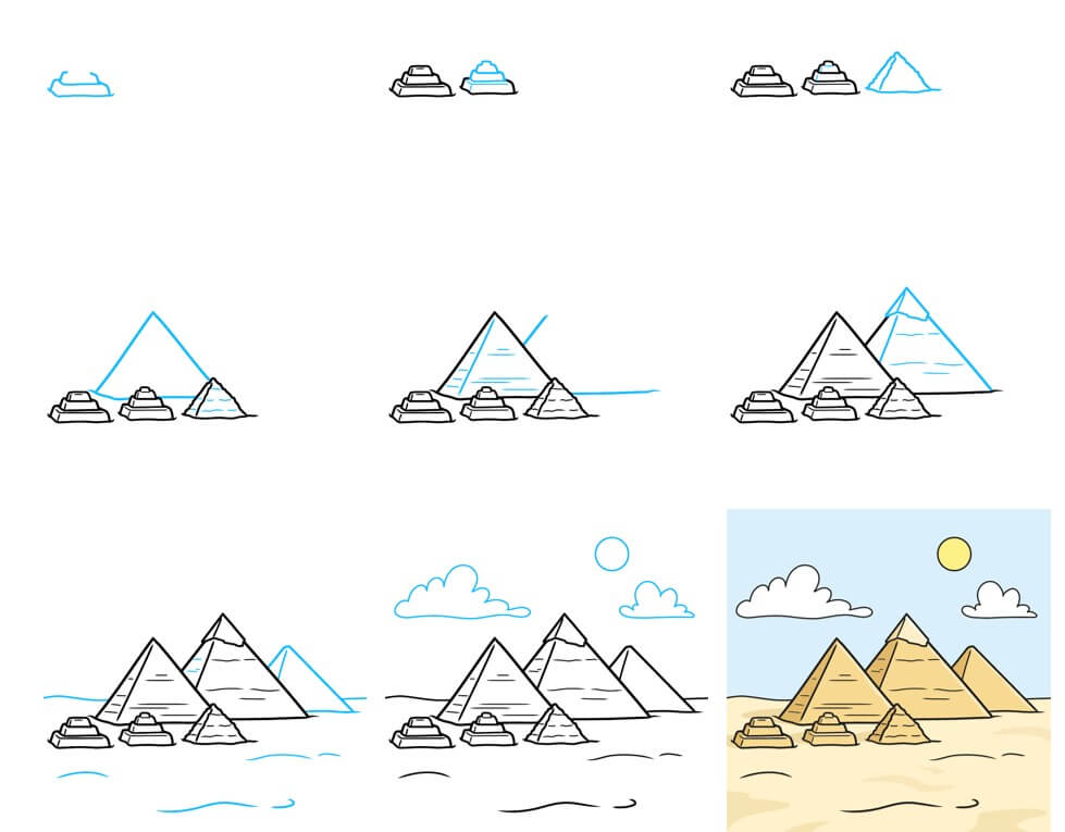 How to draw Pyramid idea (10)