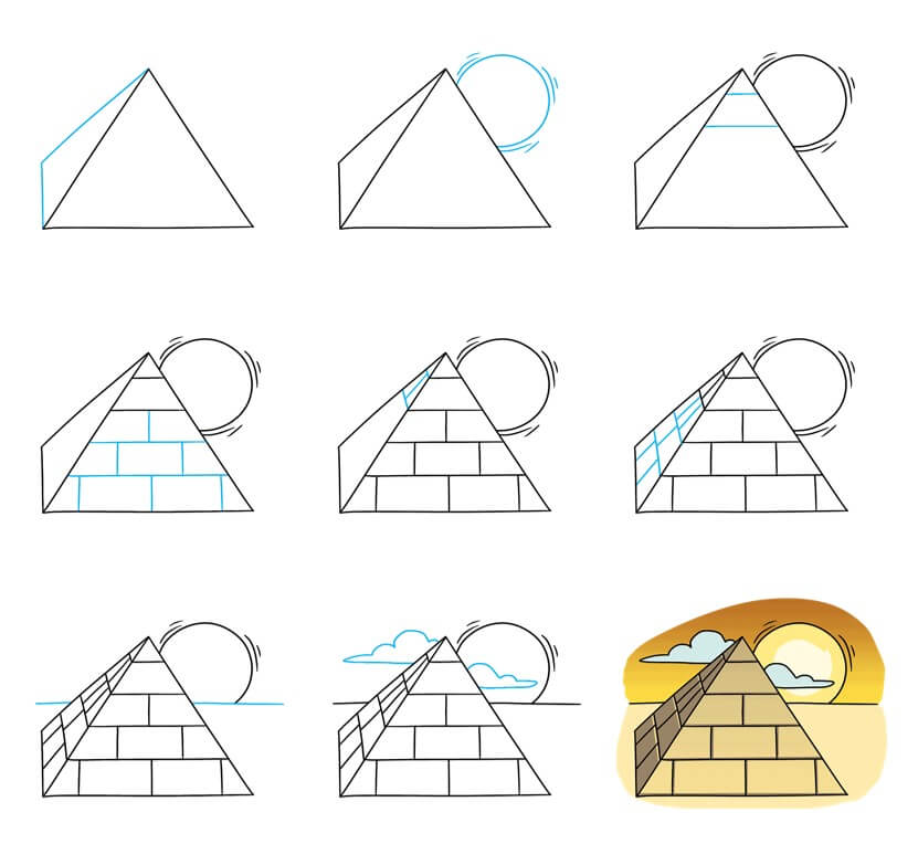 Pyramid Drawing Ideas