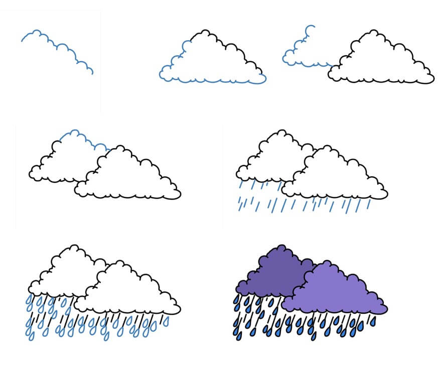 How to draw Rain idea (13)